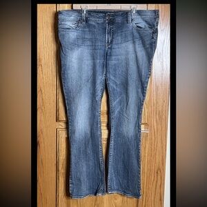 Silver Jeans Womens Plus Size 20/33 Aiko Bootcut Medium Wash Classic Denim